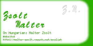 zsolt malter business card